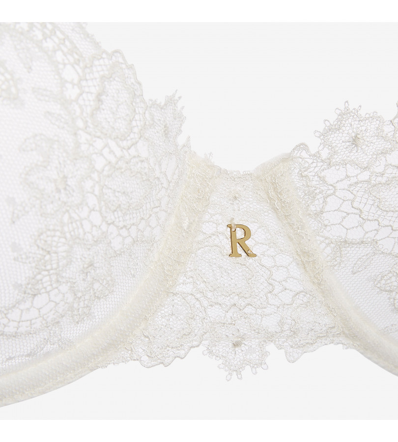 Reggiseno a triangolo in cotone elasticizzato bianco da Donna